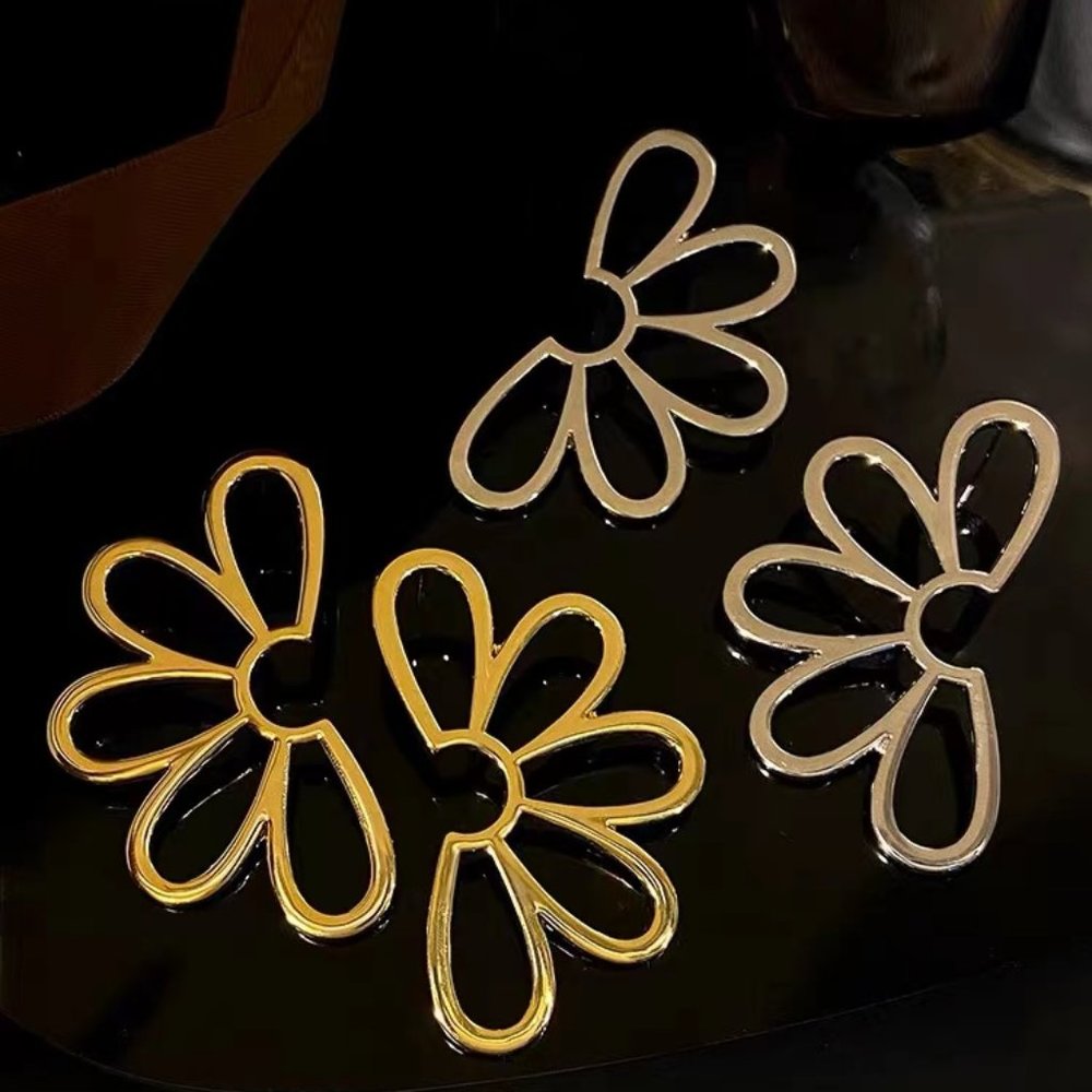 Flower Sunflower metal earring girl